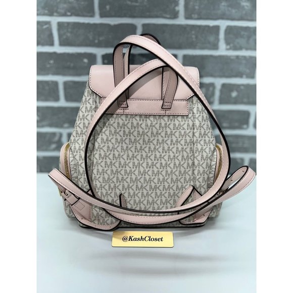 Michael Kors MK Jet Set Item Medium Chain Backpack -Powder Blush Multi - Picture 5 of 12